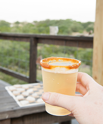 The Texas Bell Glamping Caramel Apple Cider Mimosa